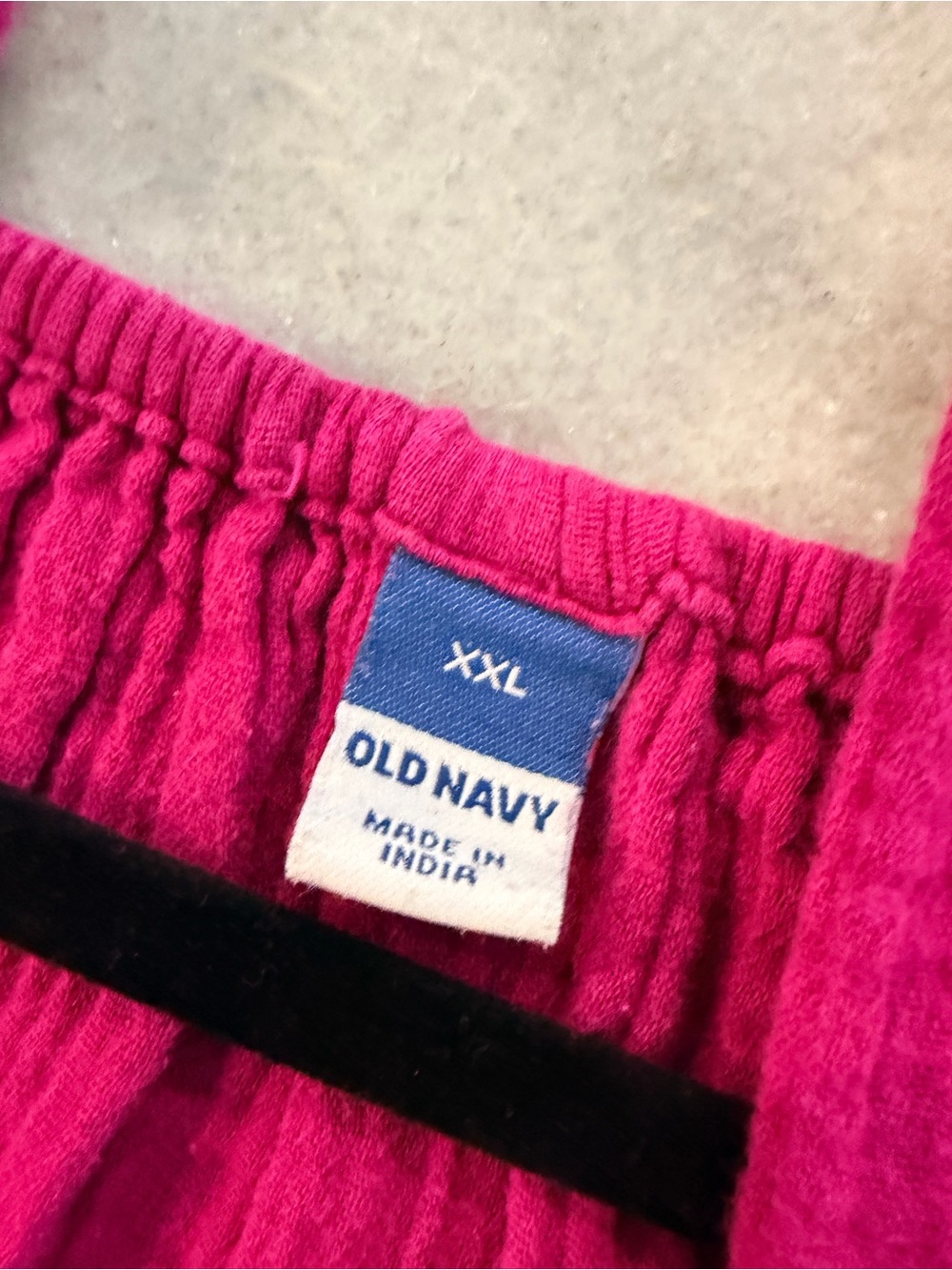 Old Navy Size XXL Fuchsia Double Gauze Cotton Peasant Blouse Boho Balloon Sleeve - Picture 7 of 10